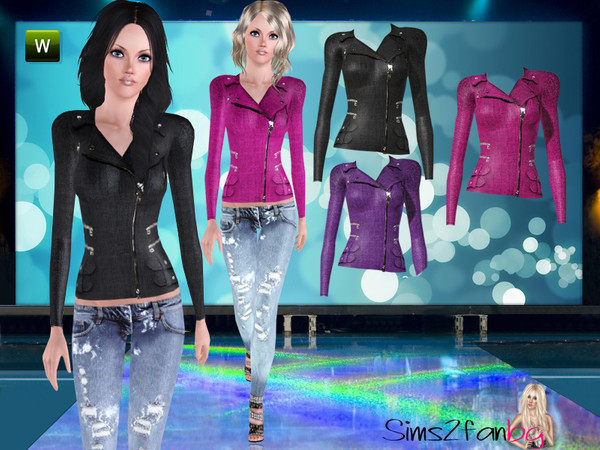 Sims 3 — Jacket  by sims2fanbg — .:Jacket:. Jacket in 3 recolors,Recolorable,Custom Mesh by me,Launcher Thumbnail. I hope