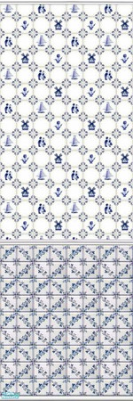 Sims 2 — Deftly Delft - 8 by drouinr — Delftware, or Delft pottery, denotes blue and white pottery made in and around