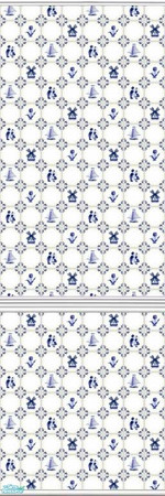 Sims 2 — Deftly Delft - 9 by drouinr — Delftware, or Delft pottery, denotes blue and white pottery made in and around