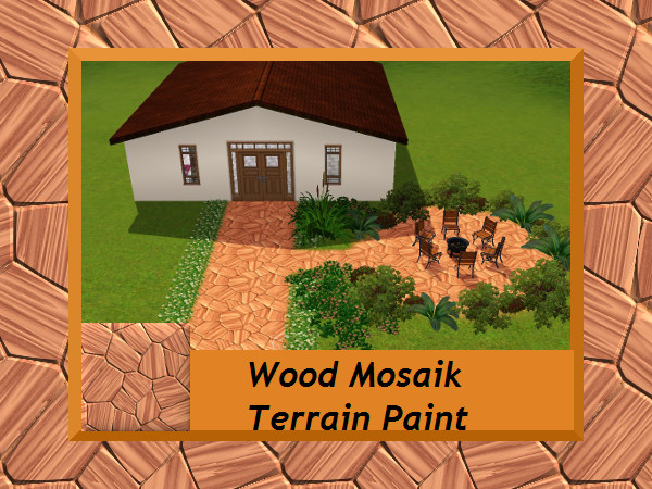 Sims 3 — Wood Mosaik Terrainpaint by engelchen1202 — Wood Mosaik Terrainpaint Holz mosaik Spruehboden get the matching