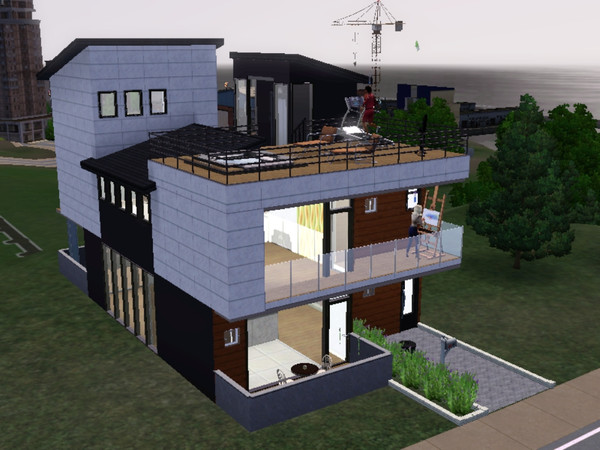 Sims 3 — Cedar - 1br, 2ba by KeithSG — What lacks in size makes up in style. This humble abode is the modern example of