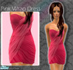 Sims 2 — Pink Wrap Dress by RainbowDrop2 — Pink Wrap Dress