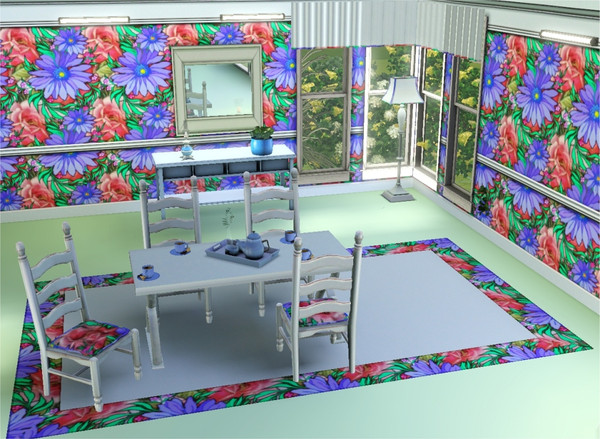 Sims 3 — marcorse_flower-garden pattern by marcorse — A beautifully bold and colourful pattern featuring some favourite