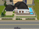 Sims 3 — white modern house by Edyta1991elk — white modern house with garage for 3 cars, 2 swimming pools, unfurnished!