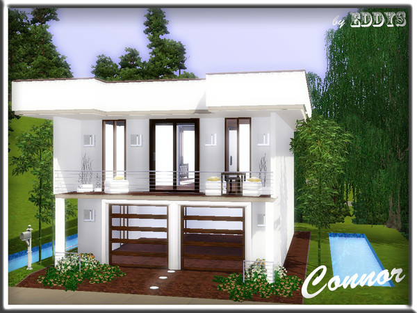 Sims 3 — Connor by eddys — Modern two store lot. First floor: garage. second floor: open kitchen, dining and liling,
