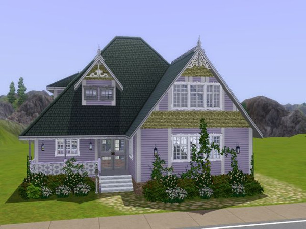 Sims 3 — Amethyst Victorian by jadepanther198303 — 1.5 story 2.5 bath 1 bedroom with guest loft. Outdoor kitchen ,pool