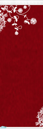 Sims 2 — Red and White Set - Wall 15a by Grisu — Part of my Red and White Set. Red wallpaper with stucco crown, white