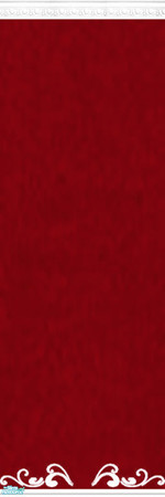 Sims 2 — Red and White Set - Wall 13b by Grisu — Part of my Red and White Set. Red wallpaper with stucco crown, white
