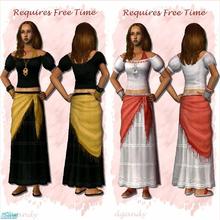 Sims 2 — Free Time Nomadic Dress Recolors by Dgandy — Recolors of my favorite Free Time outfits. Can use on young adult,