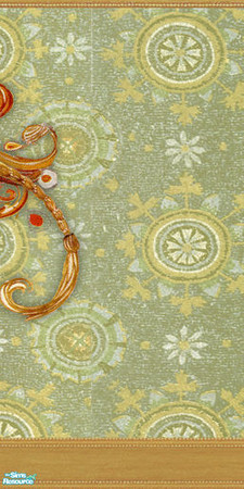 Sims 2 — Wallmask- hellset right (wallpaper) by artrui — It\'s my design of theater mask on walls.