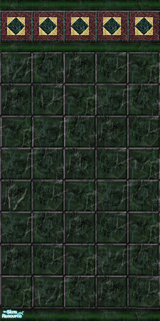 Sims 2 — Green Marble Tile by Halfcreek — created by Halfcreek. Look for my matching floor \"Green Marble