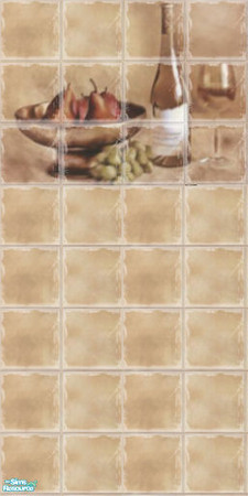 Sims 2 — Tuscan Tile-Fruit II by Halfcreek — created by Halfcreek