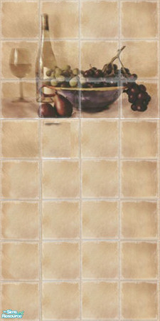 Sims 2 — Tuscan Tile-Fruit by Halfcreek — created by Halfcreek