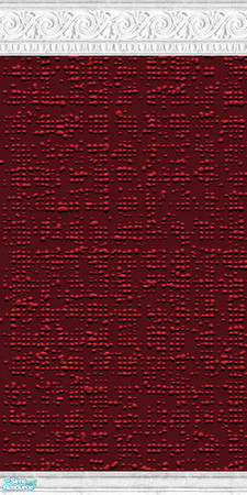 Sims 2 — Course Red Wallpapers - no skirting by foxysensei — Dramatic red wallpapers, with painted white wooden skirting