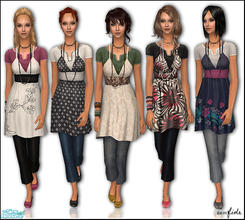 Sims 2 — Reloaded by confide — After receiving several requests I\'ve decided to refit my teen outfits for adults using