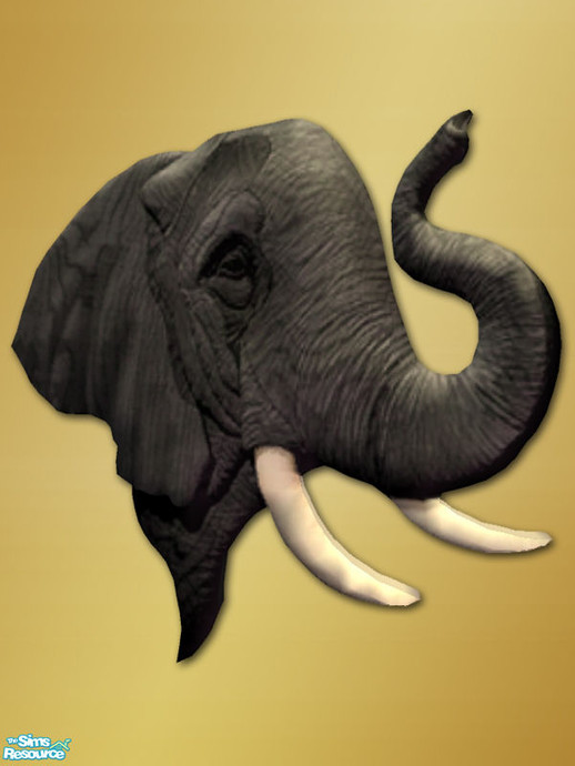 The Sims Resource | Elephant Wall Plaque - Rec 03