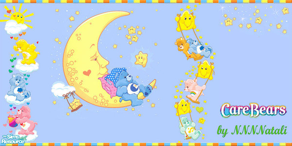 Sims 2 — Care Bears wall set 1 by NNNsims2 — Walls with Care Bears for your Nursery room 