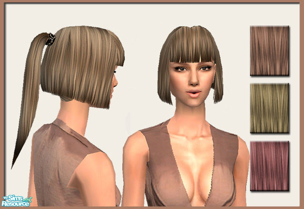 Sims 2 — Ponytail with lock of hair  by _cari_ — Hope you like them 