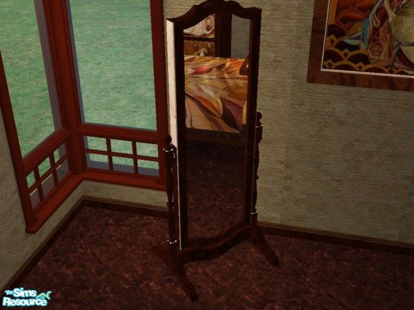 Sims 2 — brown batic bedroom mirror by NNNsims2 — Mirror from Brown Batic Bedroom