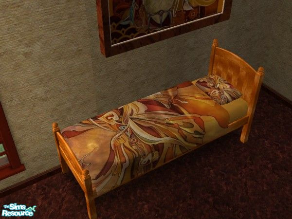 Sims 2 — brown bedroom batic bedding by NNNsims2 — bedding from Brown Batic Bedroom set