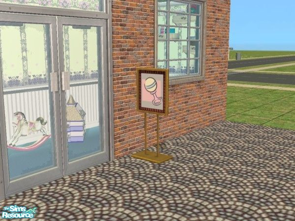 Sims 2 — Floor Sign Set 3 - 2 by schweighsr — Tired of the same old shop signs? Well, there are plenty of new options on