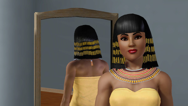 Sims 3 — Queen Nefertiti by liyah225 — She is back from the dead and she came back with style.. i hope u enjoy her!!