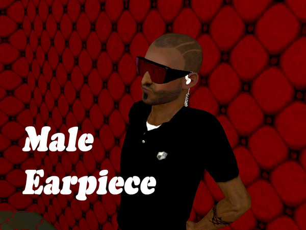 Sims 3 — Male Earpiece by _aya_ — Cool earpiece now available for your security, policemen and just any sim! 