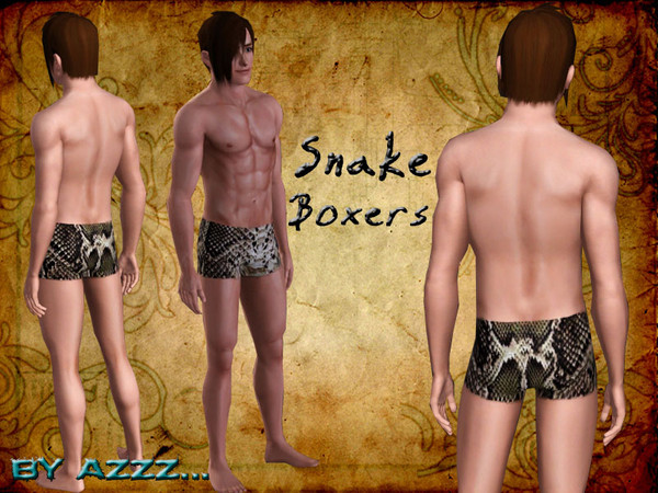 Sims 3 — Snake Boxers by Azzz2 — Unbelievable sexy boxers of snake skin !
