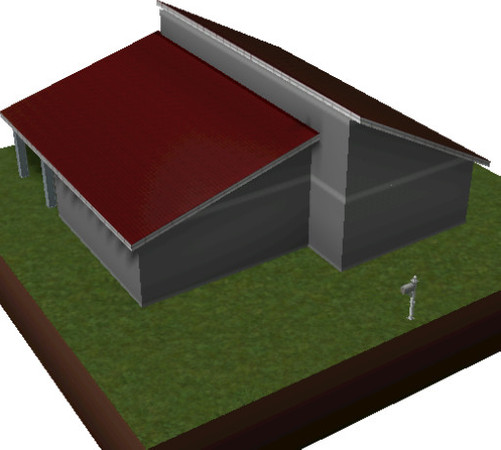 Sims 3 — Modern Shell 4 by jadepanther198303 — 1 bed 1 bath 1 car garage