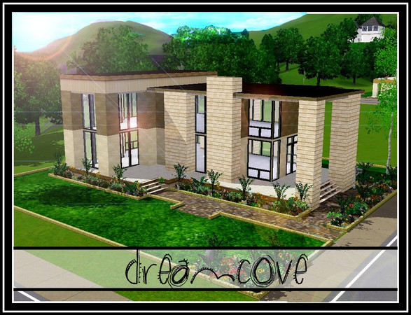 Sims 3 — Dreamcove by Bugab00 — A dreamy modern home with a large layout and beautiful gardens. This home consists of two