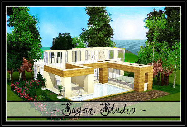 Sims 3 — Sugar Studio by Bugab00 — A sweetly modelled modern home with an elegent layout. First floor: 4 rooms Coat room