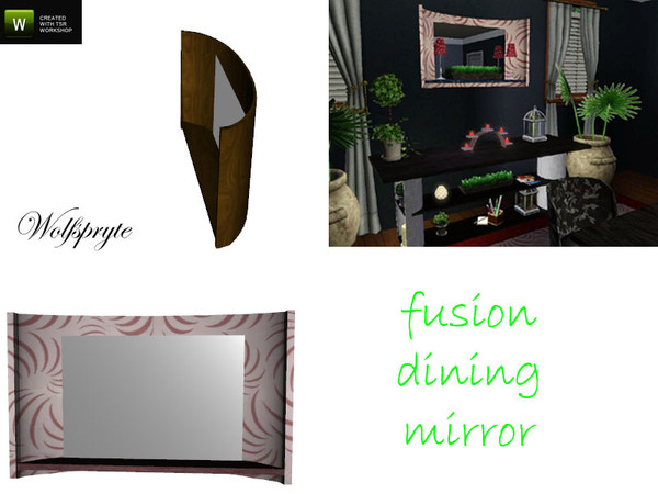Sims 3 — Fusion Dining Mirror *TSRAA* by wolfspryte — part of the Fusion Dining Collection