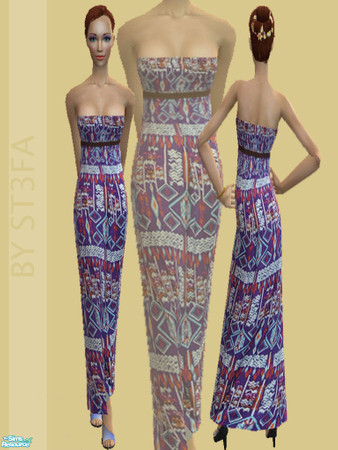 Sims 2 — Abstract Dress by st3fa — For your sim ladies.