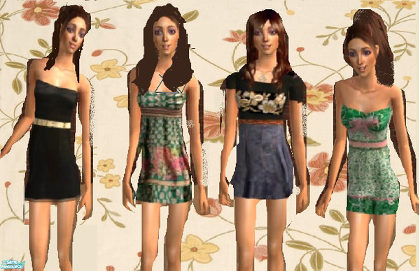 Sims 2 — Destiny Star by demtay12 — Destiny Star outfits by demtay12. Set includes 4 dresses for your sims girlies. No