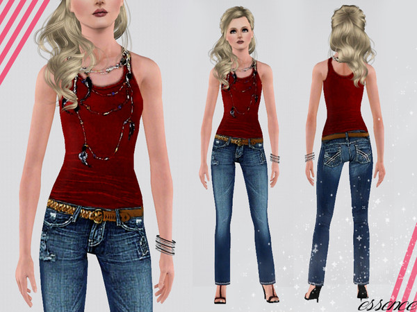 Sims 3 — Sanja by simseviyo — Mesh by harmonia09 , a nice detailed outfit for your sims