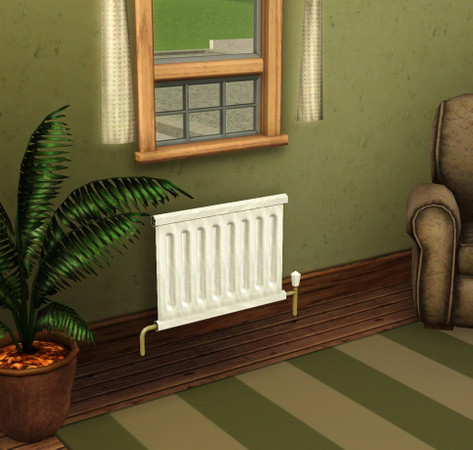 Sims 3 — Half-height Single Radiator by Cyclonesue — It doesn't work. It doesn't even look good. Two perfect reasons to