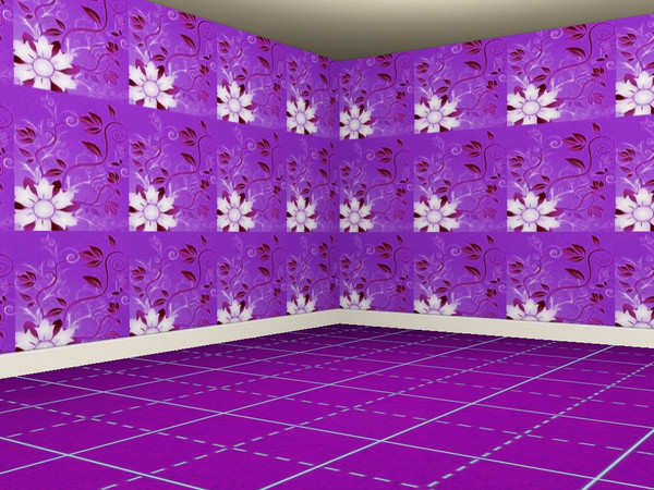 Sims 3 — Flower 1 - Purple by anura32 — A purple version of the flower pattern.