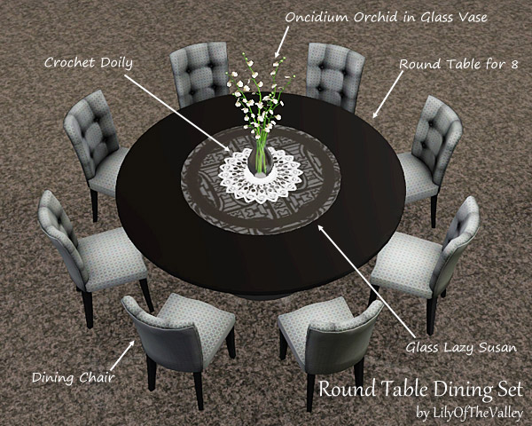 Lilyofthevalley S Round Table Dining Set, Big Round Dining Table
