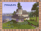Sims 3 — Ponurak by katelup — Kitchen, livingroom, 2 bathrooms, library