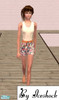 Sims 2 — Spring Floral Outfit by iceshock00012 — This is my first creation, its a inspired outfit, with a white frilly