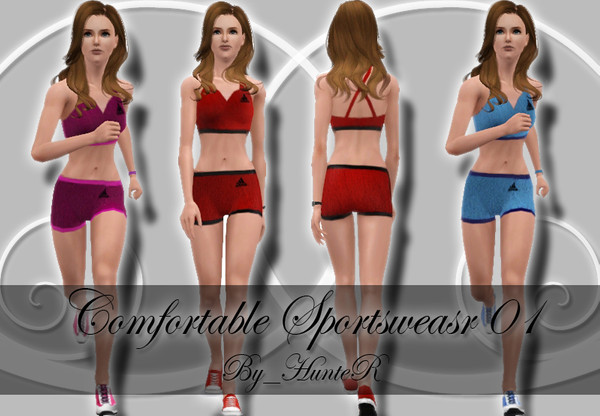 Sims 3 — Comfortable Sportswear 01 by By_HunteR — Comfortable Sportswear 01 - By_HunteR @ TSR Three Recolorable Palette.