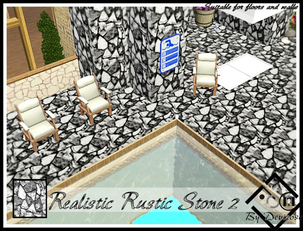 Sims 3 — Realistic Rustic Stone2 by Devirose — by Devirose TSRSA