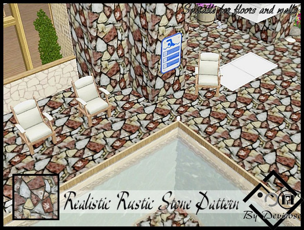 Sims 3 — Realistic Rustic Stone by Devirose — by Devirose TSRSA