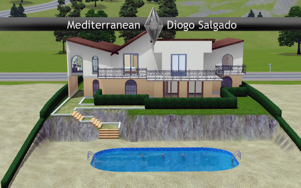 Sims 3 — Mediterranean by diogosalgado — This Mediterranean-style home is the dream of a huge family. This house has five