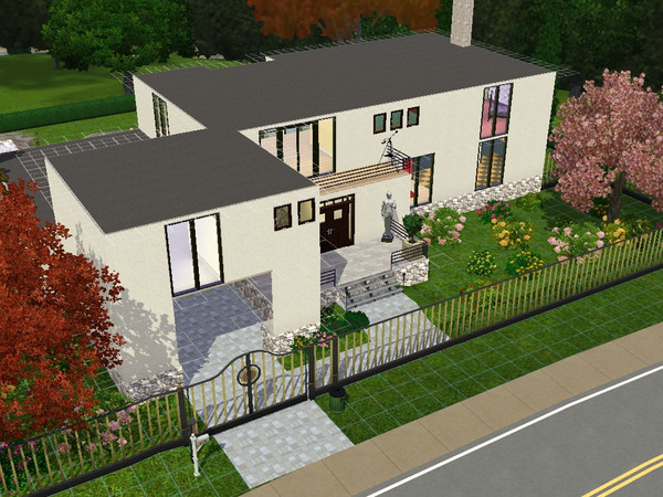 Sims 3 — Modern times by Valche — l large fully furnished home with 4 bedrooms and and basement gym or 5th bedroom there