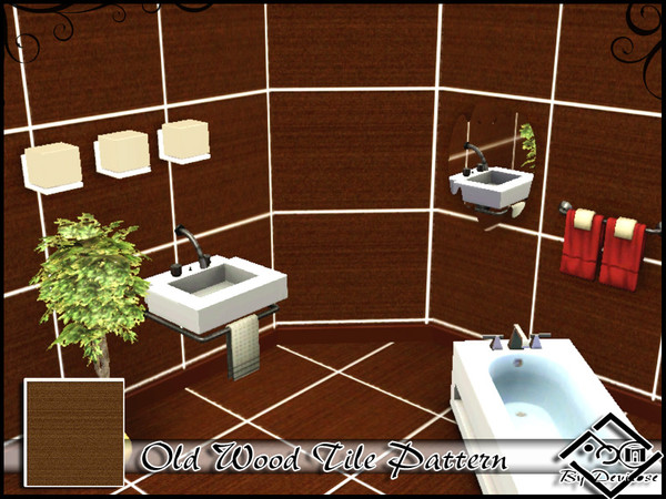 Sims 3 — Old Wood Tile by Devirose — by Devirose TSRSA