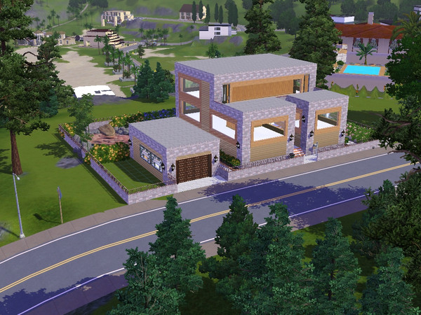Sims 3 — modern wood house by anders82 — modern wood house