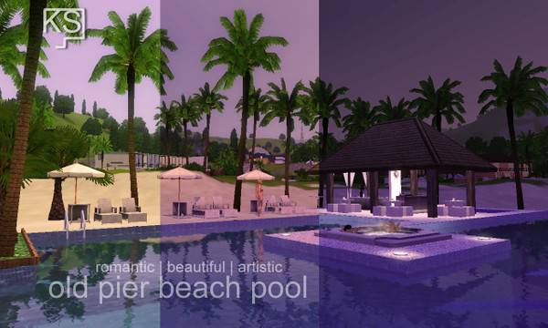 Sims 3 — Old Pier Beach Pool by KahlilResource — Your sims can enjoyed the view , the freshed natural dark water from