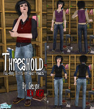 Sims 2 — Threshold - Full Body Outfits for Adult Females by gelydh — New full-body mesh for adult females with button-up