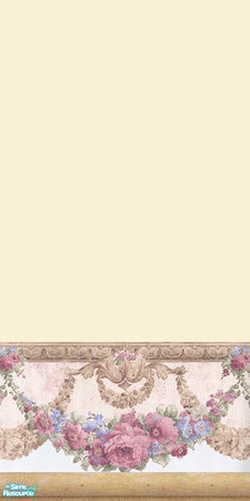 Sims 2 — Floral Borders - 7 by tdyannd — One of seven walls in my \'Floral Borders\' set.